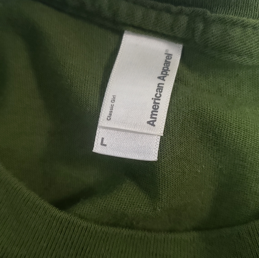 American Apparel Green T Shirt with Cupcake - Picture 3 of 4